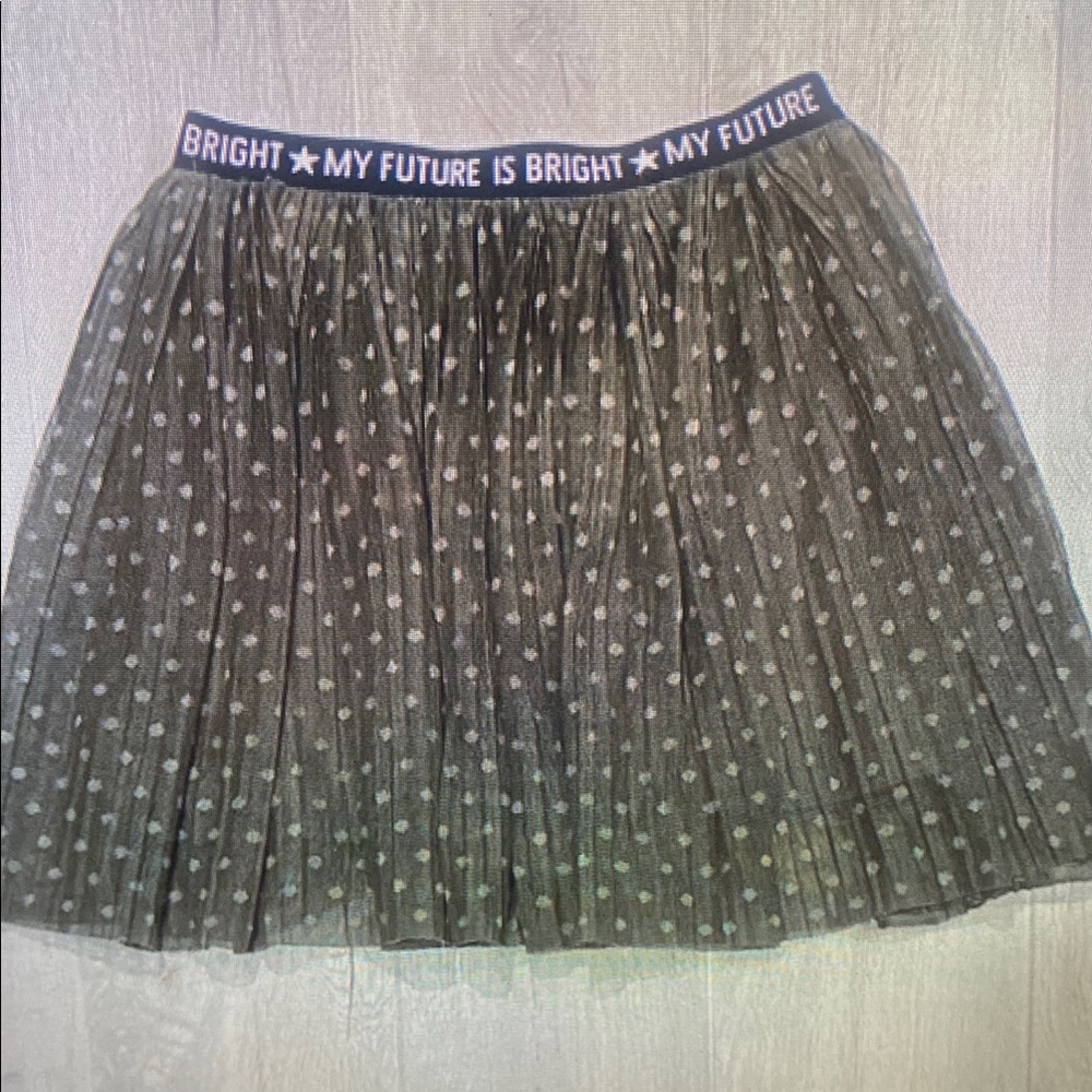 Polka Dot Kids Skirt - Black